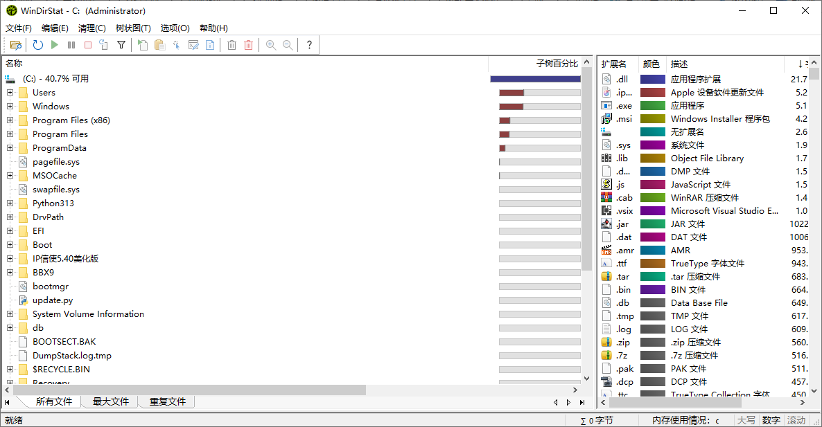 图片[2]-WinDirStat(磁盘使用统计工具) v2.2.2 中文绿色版-微分享自媒体驿站